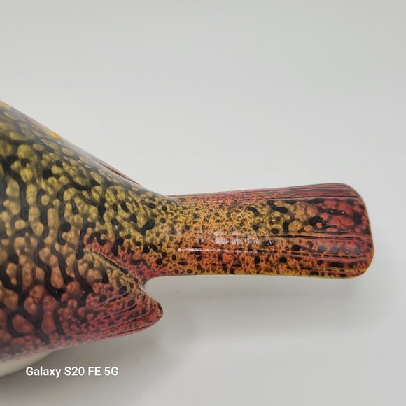 Resin Cardinal Bird Hand Painted Ganz Art w/ Flowers Songbird Figurine - Picture 6 of 10